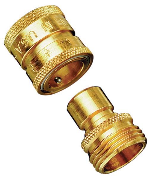 Brass Click Disconnect Full Flow Pair - 25 per case - Watering